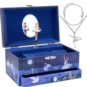 🆕 Jewelkeeper Ballerina Music Box & Little Girls Jewellery Set